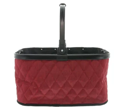 Produktbild von Einkaufskorb Quilted Red, faltbar 46 x 28 x 25 cm