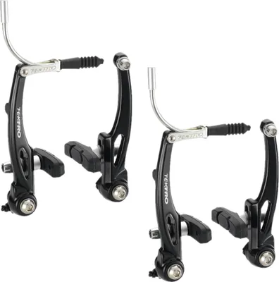 Zdjęcie produktu dla Zestaw hamulców TEKTRO 855 V-BRAKE do 2 kół, aluminium, czarny, 110 mm