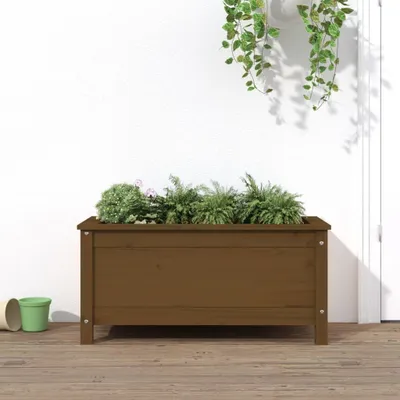 Obrázok produktu pre Maison Exclusive - Kvetináč medovo hnedý 82,5x40x39 cm masívne drevo borovica