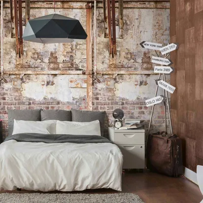 Produktbild von A.S. Creation Livingwalls Fototapete The Wall II 392531 Eine Rolle Ein Motiv 2.80 x 1.59 m Fabrikhalle Creme