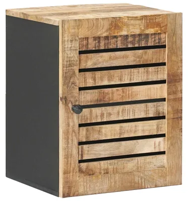 Image de Armoire suspendue avec porte Marron et Noir 38 x 33,5 x 48 cm
