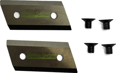 Produktbild von 2X Häckslermesser Klinge 70x30mm, Bohrungen 6mm, Lochabstand 35mm, Schneide 60mm