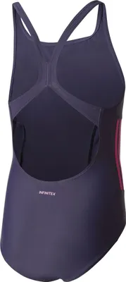 Produktbild von Adidas Infinitex 3 Streifen Badeanzug Mädchen, Farbe:Blau, Kinder Größen:152