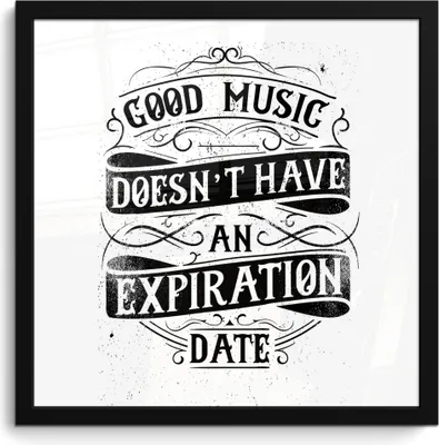 Produktbild von MuchoWow® MuchoWow® Gerahmtes Poster Musik - Retro - Weiß 40x40 cm - Poster mit zchwarzem Bilderrahmen - Mit Rahmen - Wanddekoration Schlafzimmer