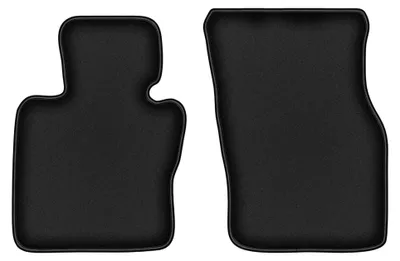 Imagen del producto de Alfombrillas delanteras de moqueta para Mini Countryman desde 2014 (hatchback) – 2 piezas, negras, a medida – Wielganizator DURBAN