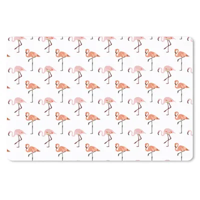Produktbild von MuchoWow® Schreibtischunterlage Flamingo - Muster - Rosa 60x40 cm - XXL Mauspad - Großes Mauspad