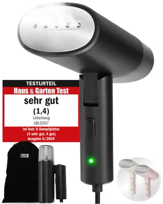 Produktbild von LEBENLANG Steamer Dampfglätter Reise - Kompakt Faltbar & Inkl. Reise Set