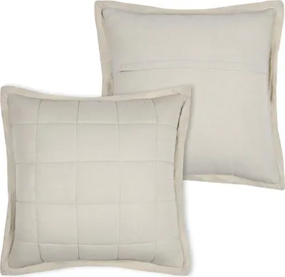 Produktbild von STOF | Sofakissen - Kissen - ELLIE - 45x45 cm - Hellbeige - Elegantes Design - Hochwertige Baumwolle - 1 Stück