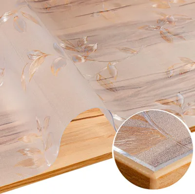 Produktbild von Tischschutz  100x800cm  Tischdecke Weiß FLOKY Blatt mattiert einseitig 1,5mm Tisch Schutzfolie Geruchsneutral Robust