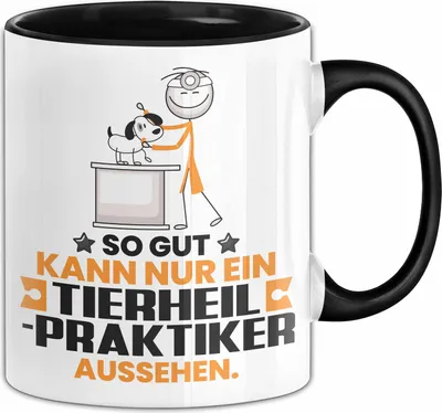 Produktbild von Tierheilpraktiker Geschenk Tasse So Gut Kann Nur Ein Tierheilpraktiker Aussehen Geschenkidee Kaffee-Becher (Schwarz)