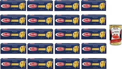 Produktbild von 20x Pasta Barilla Bucatini Nr. 9 italienisch Nudeln 500 g pack + Italian Gourmet polpa 400g