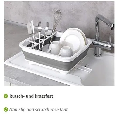 Produktbild von Famanu Geschirrhalter Faltbar - Weiß/Grau