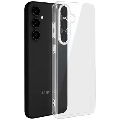 Immagine prodotto di Avizar, cover per Samsung Galaxy S24 FE, silicone morbido, protezione fotocamera, trasparente