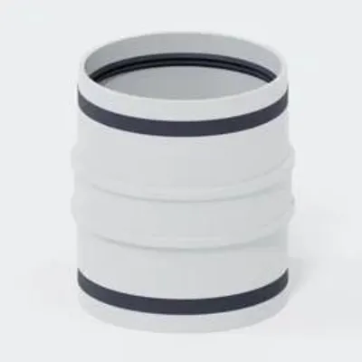 Produktbild von POLOPLAST Überschiebmuffe, DN125, POLO-KAL 3S, PP-MD, Ø125mm, weiß, 1 Stk.