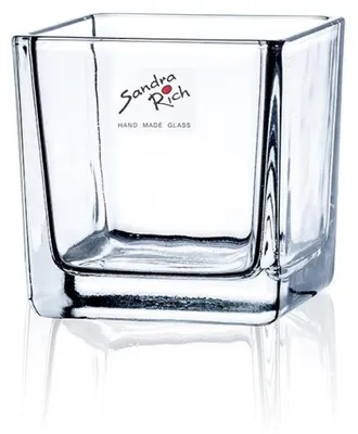 Produktbild von Sandra Rich Serie CUBE Vase Windlicht Glas Würfel eckig 8 cm
