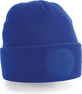 Immagine prodotto di Beechfield B446 | Circular Patch Beanie - Colore: Bright Royal - Taglia: Unica