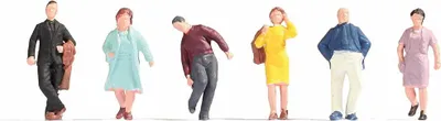 Produktbild von NOCH Reisende, stehende Modellfiguren, 1:87 (H0) für Ihre Bahnszenen, ideal für Stadtdarstellungen