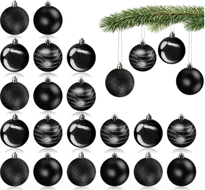 Produktbild von com-four® 20x Christbaumkugel - Weihnachtsbaumkugeln aus Kunststoff