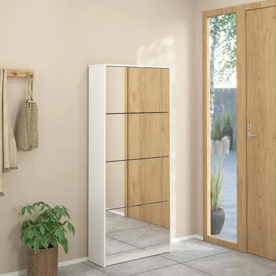 Immagine prodotto di Dmora Scarpiera Aepytus 24.05x70.3x162h cm Bianco, 24 Paia 4 Ante