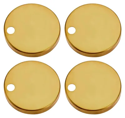 Produktbild von 4er-Set WC-Sitz-Scharnierabdeckungen 60 mm aus Edelstahl 304 in Gold
