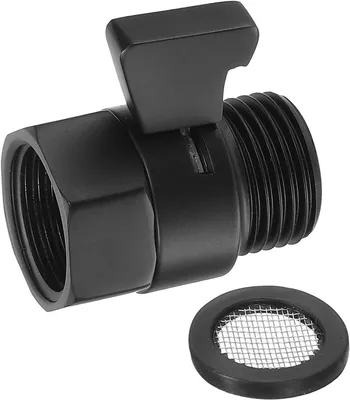 Obrázek produktu pro Regulátor průtoku vody, závit G1/2 palce, mosaz, černý, pro sprchu nebo bidet, 1 kus