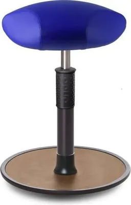 Produktbild von Sitz- Stehhocker Free Regular Triangel skai Kunstleder blau schwarz /Natur.