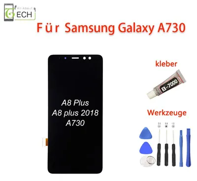 Produktbild von Für Samsung Galaxy A8 Plus 2018 A730F LCD Display (OLED) und Werkzeuge Kleber