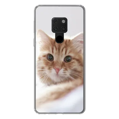 Produktbild von MuchoWow® Handyhülle Schutzhülle Hülle für Huawei P40 Lite Katze - Rot - Bett - Mädchen - Kinder - Jungen Silikon Softcase Handy Hülle - Handy