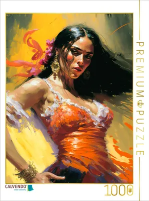 Produktbild von CALVENDO Puzzle Flamencotänzerin | 1000 Teile Lege-Größe 64x48cm Foto-Puzzle für glückliche Stunden