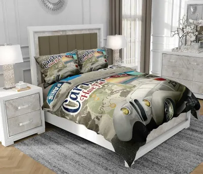 Produktbild von Bettwäsche 140x200 cm + 2x70x80 cm, 3-teilig, 100% Baumwolle, Satin, Reißverschluss, Bunt - SOVIO | So.0150