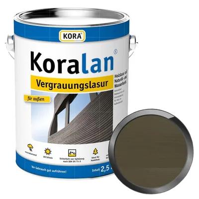 Produktbild von KORA Koralan Vergrauungslasur - 2.5 Liter (LEHM) Wetterschutzlasur