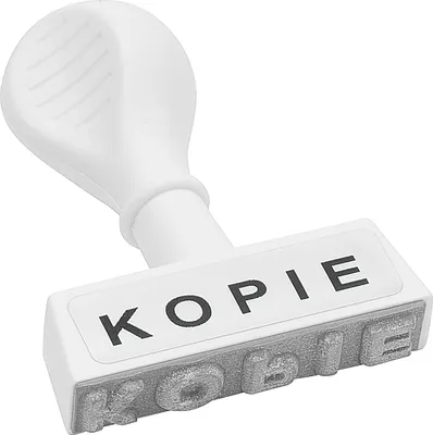 Produktbild von WEDO Textstempel KOPIE 19324 45mm Kunststoff weiß