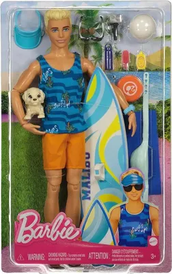 Produktbild von Barbie Ken Surf + Accy Puppe Mehrfarbig  Mehrfarbig One Size