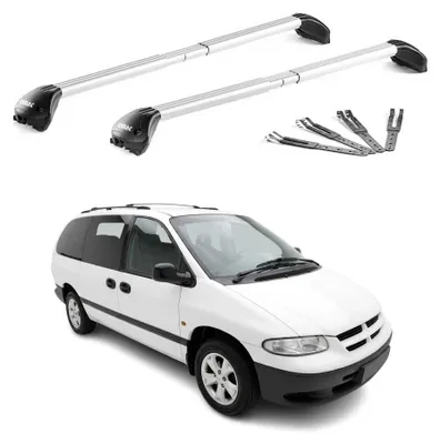 Image de Barres de toit pour Chrysler Grand Voyager 1995-2007 Gris Argenté Aluminium ABE, productTiles.product.images.aiGenerated