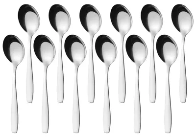 Kaffeelöffel 12er-Set Edelstahl 18/0, Serie Königstein, 13,5 cm