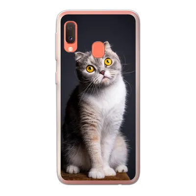 Produktbild von MuchoWow® Handyhülle Schutzhülle Hülle für Samsung Galaxy A20e Katze - Augen - Licht Silikon Softcase Handy Hülle
