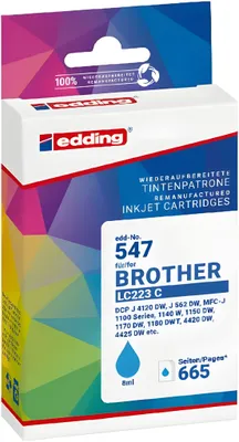 Produktbild von Tintenpatrone EDD-547 ersetzt Brother LC223C