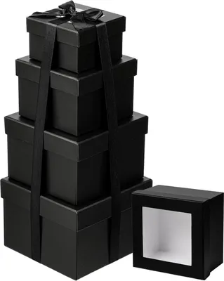 Image de Briful Boîte cadeau Boîte carrée avec fenêtre 4 pièces