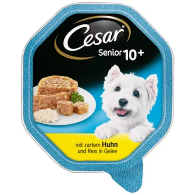 Produktbild von Cesar Nassfutter Senior für Hunde ab 10 Jahren in Gelee 150g