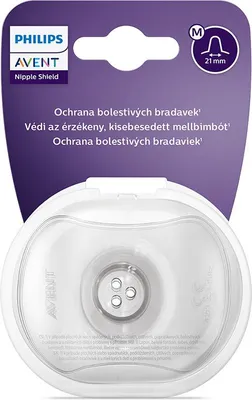 Obrázek produktu pro Philips AVENT SCF153/03 Chránič bradavek, Chrániče bradavek, M, 2,1 cm, Silikon, Průhledná, 17,9 mm