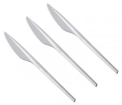 Productafbeelding van Herbruikbare messen, 17,5 cm, wit, 50 stuks | 00-06