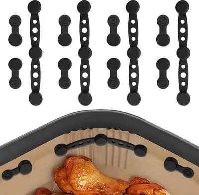 Immagine prodotto di Friggitrice ad aria compatta, 12 pezzi di clip in silicone magnetiche, accessori resistenti al calore per friggitrici ad aria, per friggitrici ad aria, per la cottura con rivestimenti in carta, forma rotonda, leggere