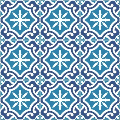 Obrázek produktu pro Samolepicí nálepky na obklady do kuchyně a koupelny – 9 nálepek ve stylu azulejos, Kathinas – 9 nálepek, 10 x 10 cm