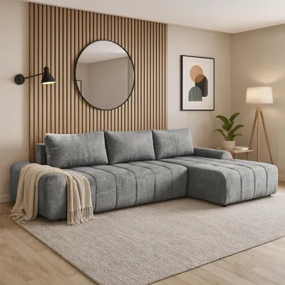 Ecksofa mit Schlaffunktion und Liegefläche: 128 x 234 cm
Breite: 290
Höhe: 75 cm
Tiefe: 169 cm