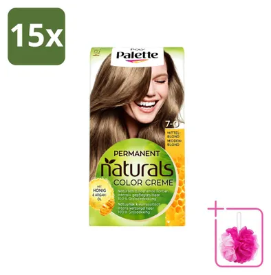 Productafbeelding van 15 x Poly Palette haarkleuring - Mediumblond 7-0 - 115 ml - Voordeelverpakking - 15 stuks