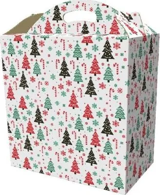 Zdjęcie produktu dla Pudełko świateczne 300x180x350 (CHOINKI)
