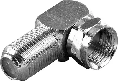 Produktbild von ViVanco™F Angle Adapter 1x F, male, 1x F, female Chrom