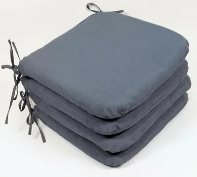 Obrázek produktu pro Sedák 40x40 cm látka tmavě šedý melír - set 4 kusy