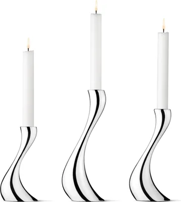 Produktbild von Georg Jensen COBRA CANDLEHOLDER STAINLESS STEEL MIRROR S,M,L 3 PACK 3586624