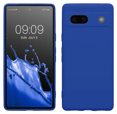 Produktbild von kwmobile Handyhülle für Google Pixel 7a Hülle - weiches Handy Silikon Case - Schutzhülle Cover - Baltik Blau